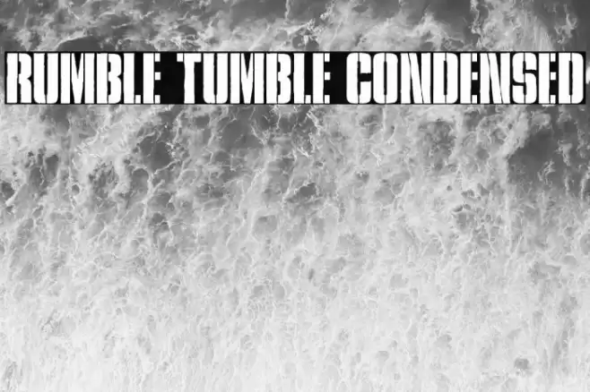 Rumble Tumble Condensed Font examples