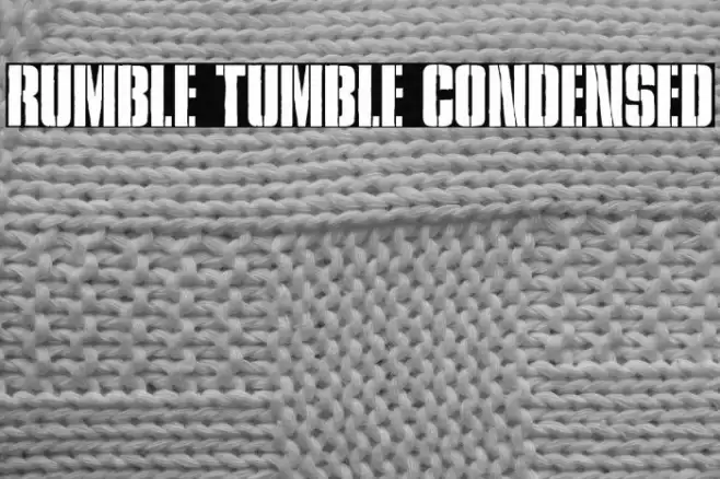 Rumble Tumble Condensed Font examples