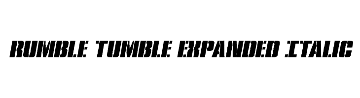 Rumble Tumble Expanded Italic  Скачать бесплатные шрифты