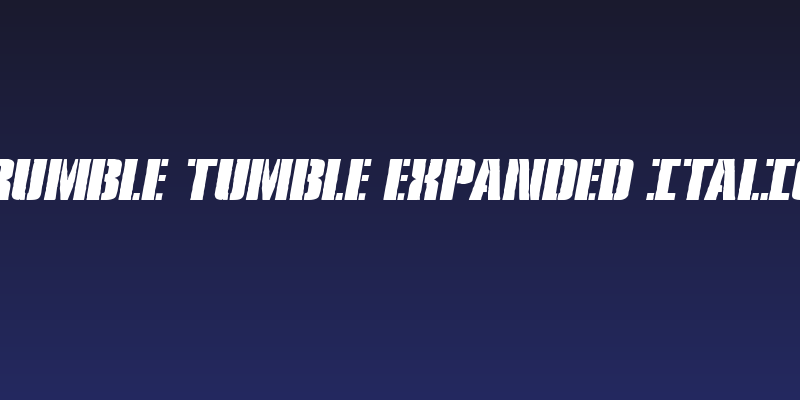 Rumble Tumble Expanded Italic Social Header