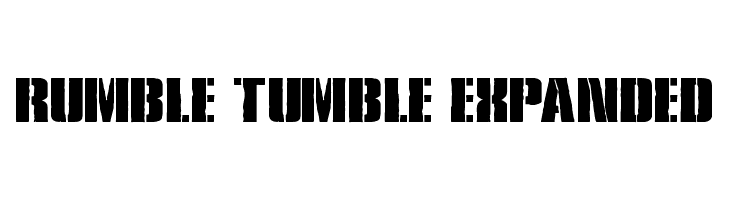 Rumble Tumble Expanded  font caratteri gratis