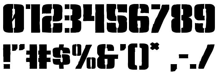 Rumble Tumble Expanded Font OTHER CHARS