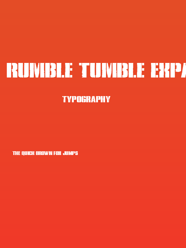 Rumble Tumble Expanded Poster