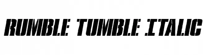 Rumble Tumble Italic  नि: शुल्क फ़ॉन्ट्स डाउनलोड