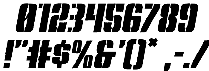 Rumble Tumble Italic Font OTHER CHARS