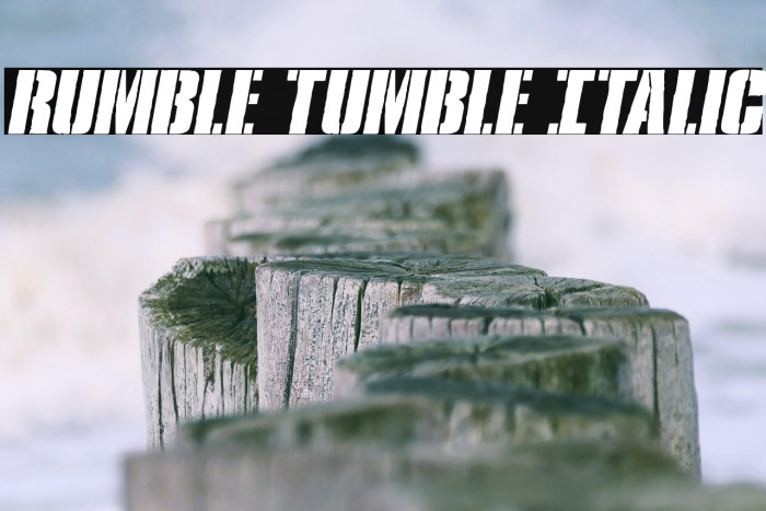 Rumble Tumble Italic Example 1