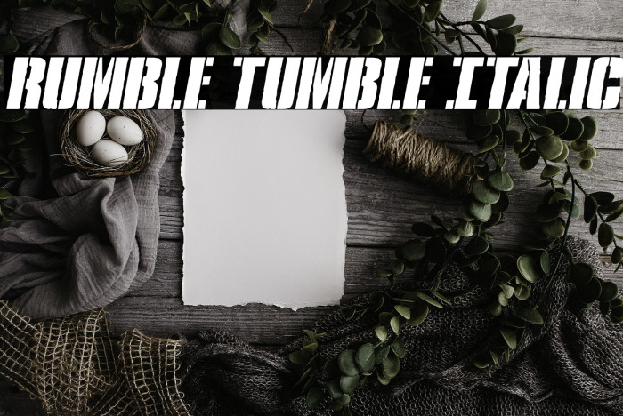 Rumble Tumble Italic Example 3