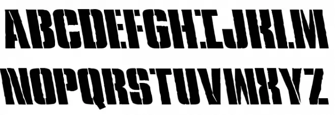 Rumble Tumble Leftalic Font UPPERCASE