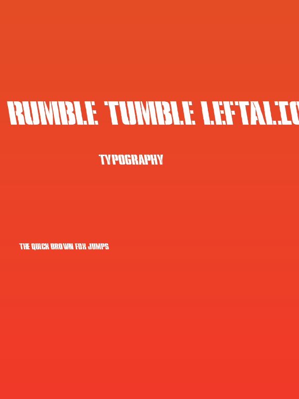 Rumble Tumble Leftalic Poster