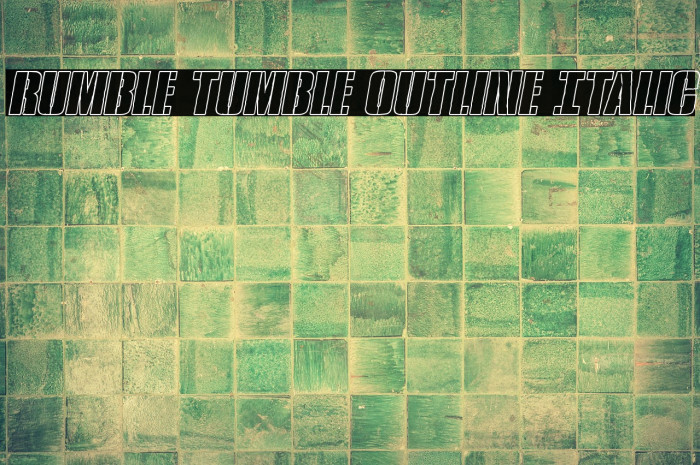 Rumble Tumble Outline Italic Example 2