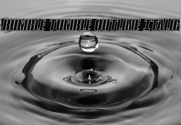 Rumble Tumble Outline Italic Example 3