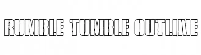 Rumble Tumble Outline  Fuentes Gratis Descargar