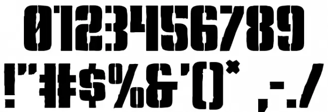 Rumble Tumble Font OTHER CHARS