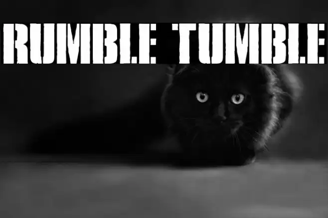 Rumble Tumble Font examples