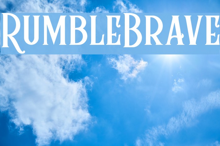 RumbleBrave Font examples