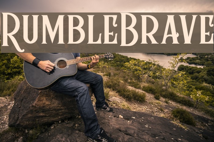 RumbleBrave Font examples