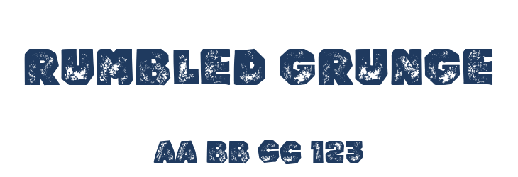 Rumbled Grunge Font Preview