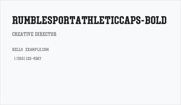 RumblesportAthleticCaps-Bold Business Card