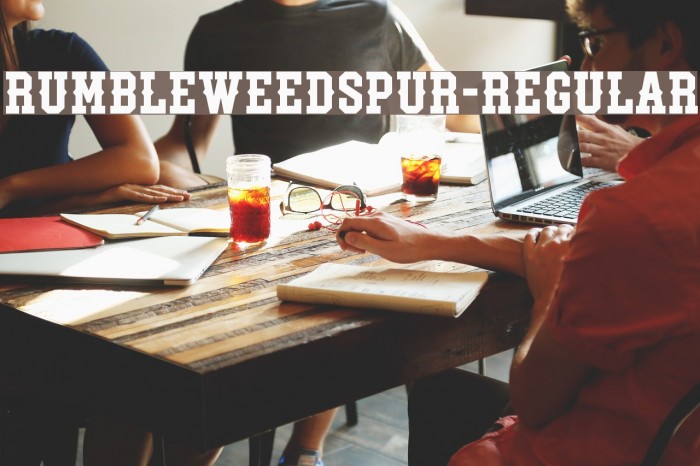 RumbleweedSpur-Regular Font examples