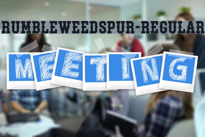 RumbleweedSpur-Regular Font examples