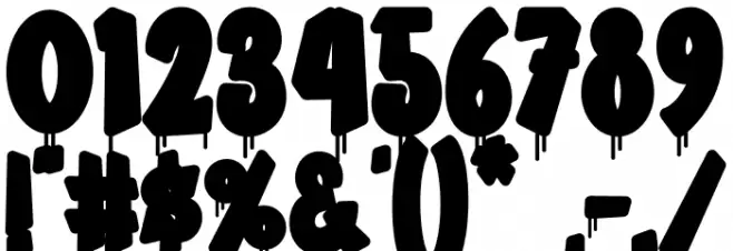 Rumbling Extrude Font OTHER CHARS