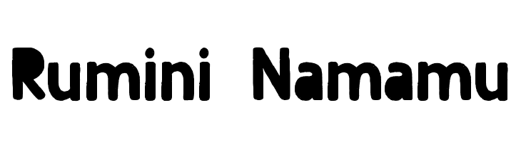 Rumini Namamu  font caratteri gratis