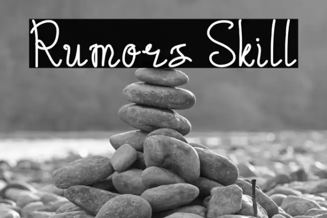Rumors Skill Font examples