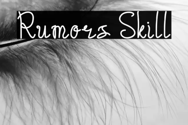 Rumors Skill Font examples
