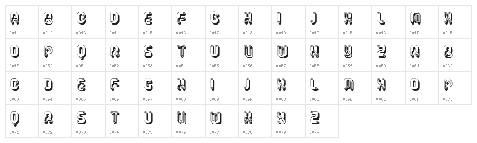 Rump Regular Character Map