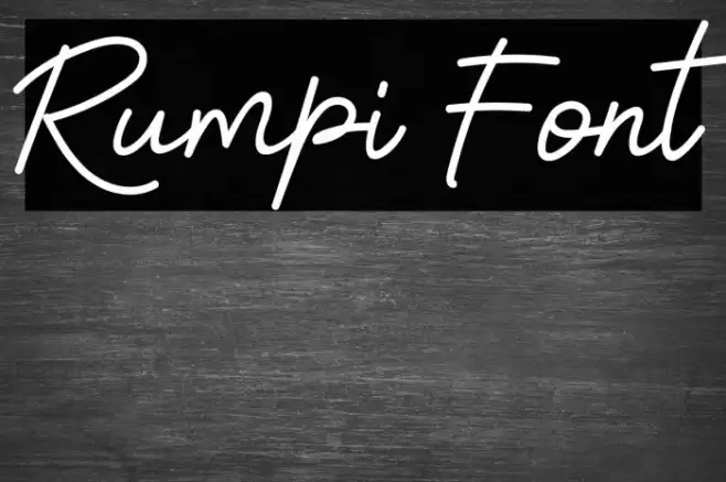 Rumpi Font examples