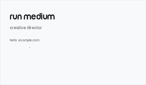 Run Medium Business Card