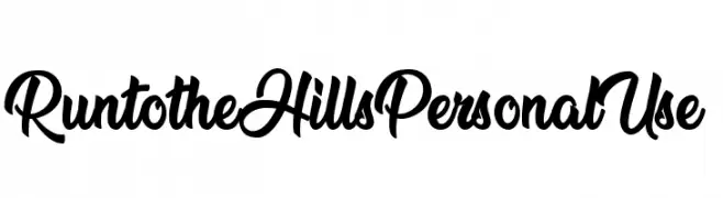 Run to the Hills Personal Use   font caratteri gratis