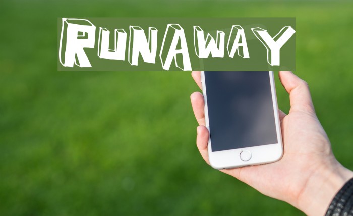 RunAway Font examples