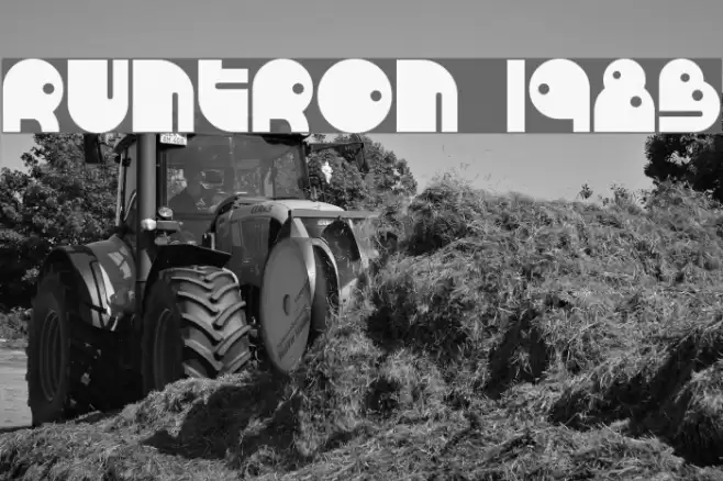 RunTron 1983 Шрифта examples