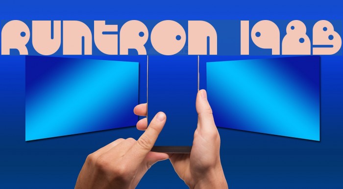 RunTron 1983 Font examples