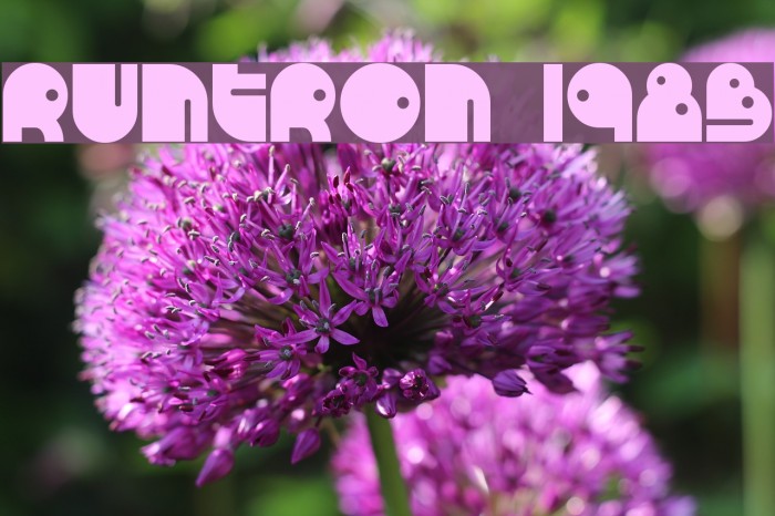 RunTron 1983 Font examples