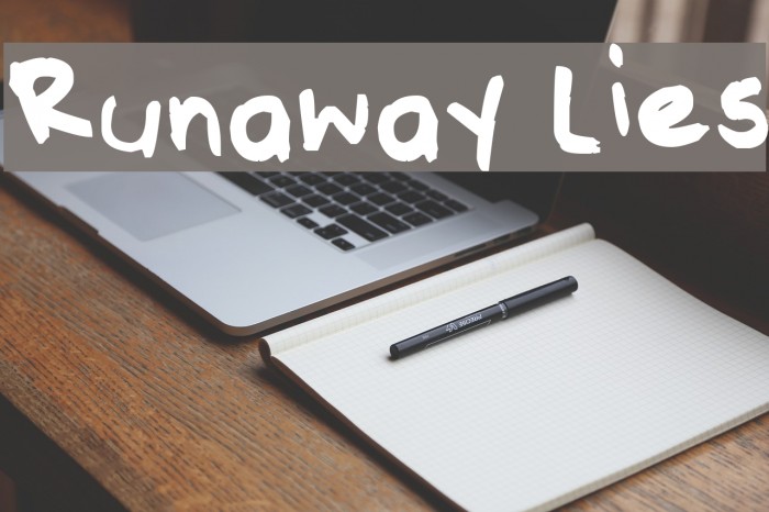 Runaway Lies Font examples