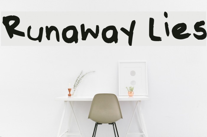 Runaway Lies Font examples