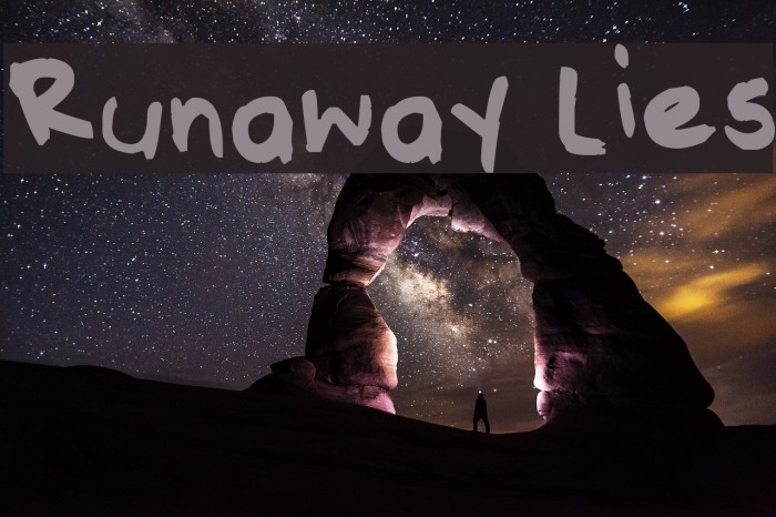 Runaway Lies Font examples