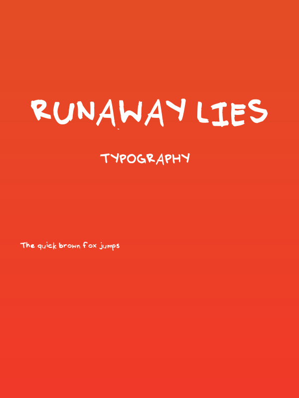 Runaway Lies Poster