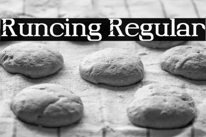 Runcing Regular Font examples