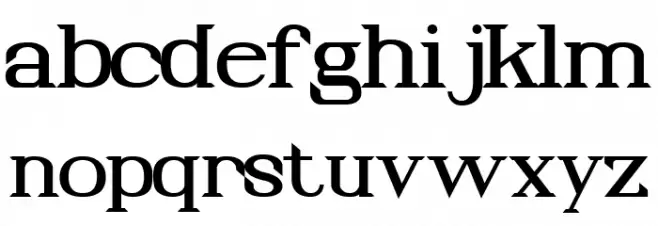 Runcing Regular Schriftart Kleinbuchstaben