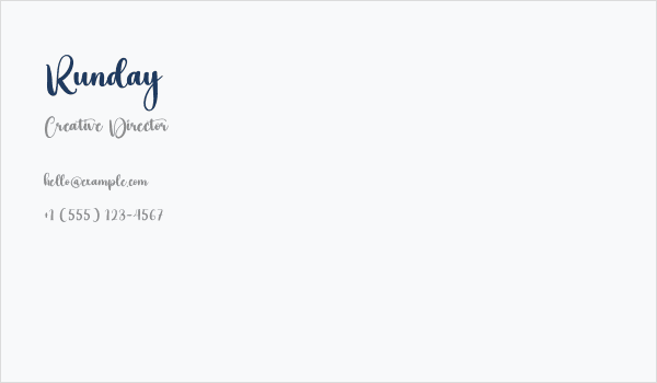 Runday Business Card