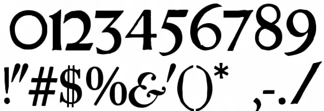 RundgotischRauh Font OTHER CHARS