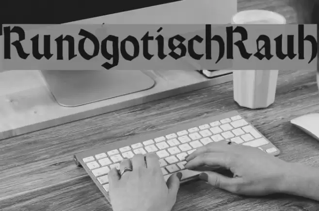 RundgotischRauh Font examples