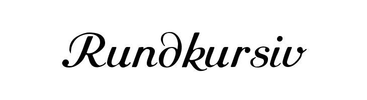 Rundkursiv Font