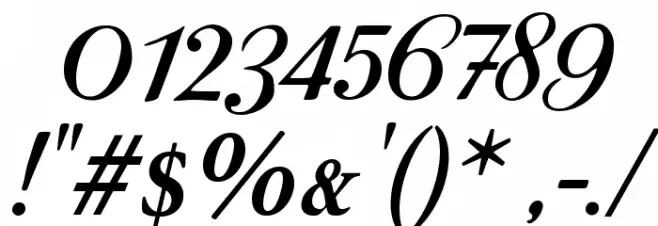 Rundkursiv Font OTHER CHARS