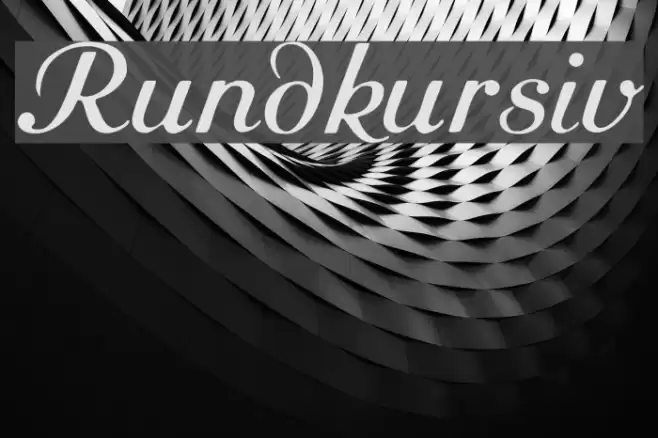 Rundkursiv Font examples