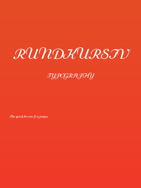 Rundkursiv Poster
