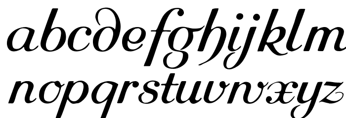 Rundkursiv Font LOWERCASE